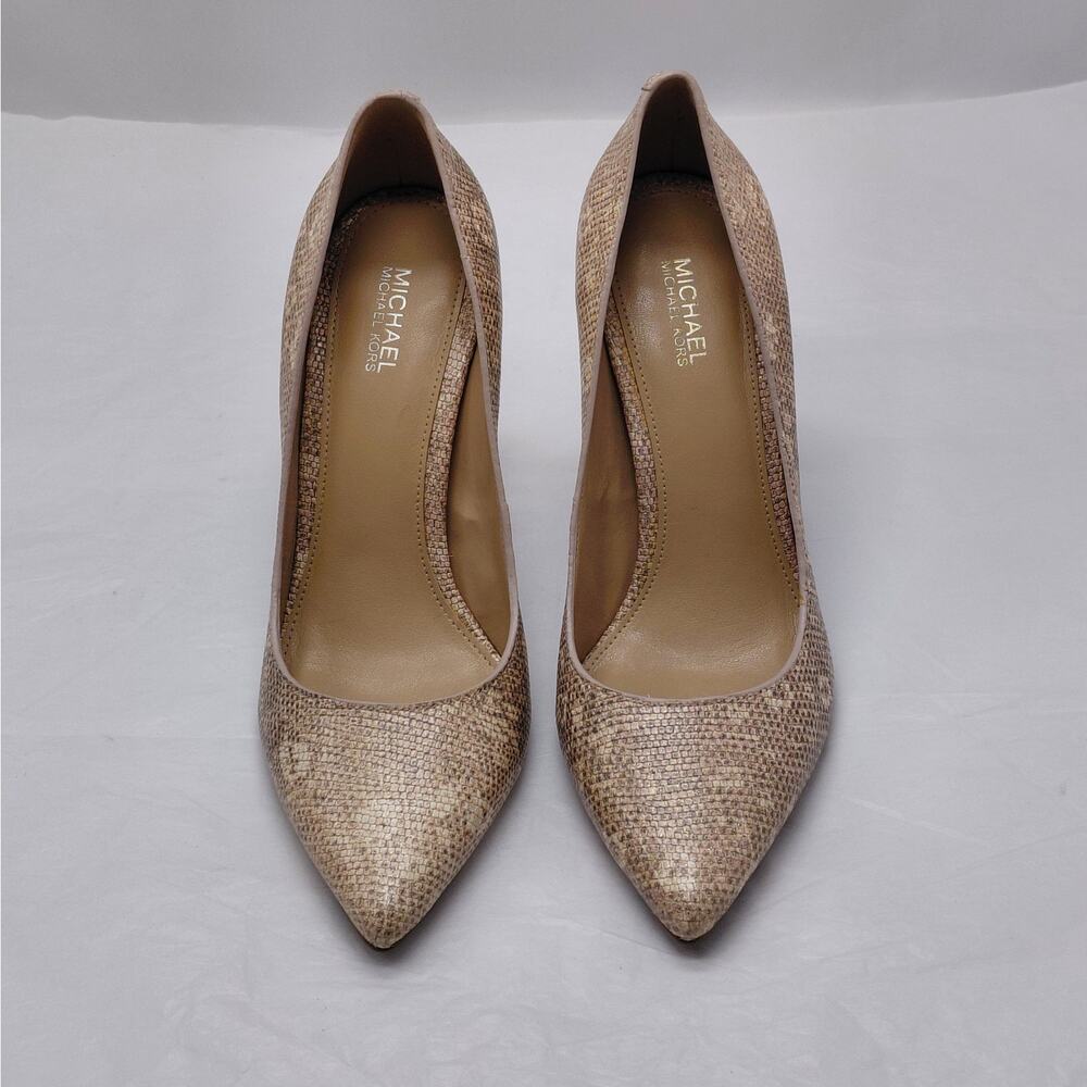 Michael Kors Womens Heels Size 6M Snakeskin Wedding Cocktail Party Evening Pumps - Picture 3 of 12